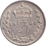 1900 THREEPENCE ( AUNC ) - WORLD COINS - Cambridgeshire Coins