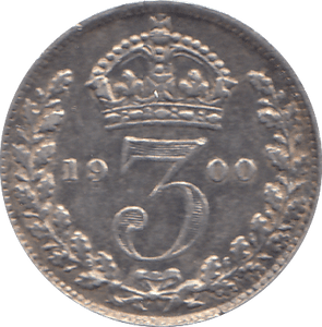 1900 THREEPENCE ( EF ) - THREEPENCE - Cambridgeshire Coins