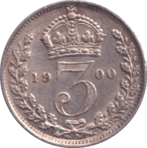 1900 THREEPENCE ( EF ) - Threepence - Cambridgeshire Coins