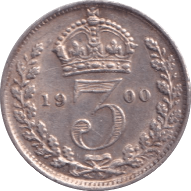 1900 THREEPENCE ( EF ) - Threepence - Cambridgeshire Coins