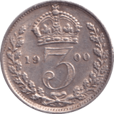 1900 THREEPENCE ( EF ) - Threepence - Cambridgeshire Coins