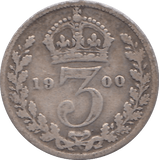1900 THREEPENCE ( FINE ) - THREEPENCE - Cambridgeshire Coins