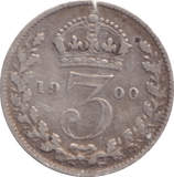 1900 THREEPENCE ( FINE ) - Threepence - Cambridgeshire Coins