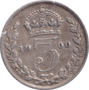 1900 THREEPENCE ( GVF ) - Threepence - Cambridgeshire Coins
