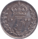 1900 THREEPENCE ( UNC ) - THREEPENCE - Cambridgeshire Coins