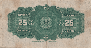 1900 TWENTY FIVE CENTS CANADA BANKNOTE REF-1772 - WORLD BANKNOTES - Cambridgeshire Coins