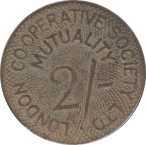 1900 TWO SHILLING TOKEN LONDON COOPERATIVE - OTHER TOKENS - Cambridgeshire Coins