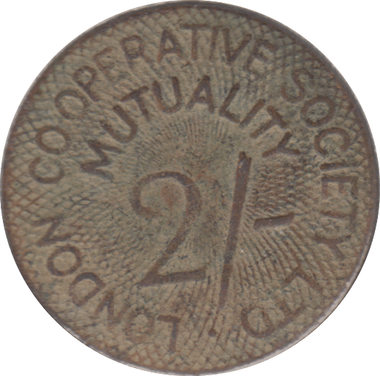 1900 TWO SHILLING TOKEN LONDON COOPERATIVE - OTHER TOKENS - Cambridgeshire Coins