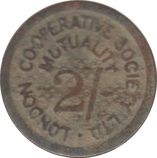 1900 TWO SHILLING TOKEN LONDON COOPERATIVE - OTHER TOKENS - Cambridgeshire Coins