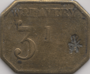 1900 W.T AVERY ONE DRACHM - OTHER TOKENS - Cambridgeshire Coins