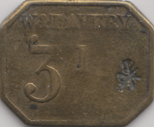 1900 W.T AVERY ONE DRACHM - OTHER TOKENS - Cambridgeshire Coins