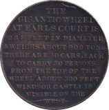 1901 EARLS COURT WHEEL MEDALLION - MEDALS & MEDALLIONS - Cambridgeshire Coins