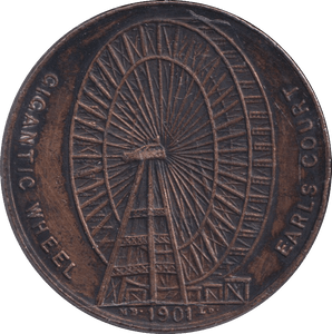 1901 EARLS COURT WHEEL MEDALLION - MEDALS & MEDALLIONS - Cambridgeshire Coins