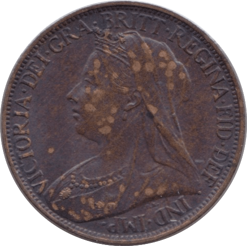 1901 FARTHING ( AUNC ) - Farthing - Cambridgeshire Coins