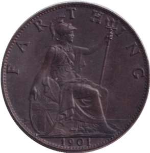 1901 FARTHING ( AUNC ) - FARTHING - Cambridgeshire Coins