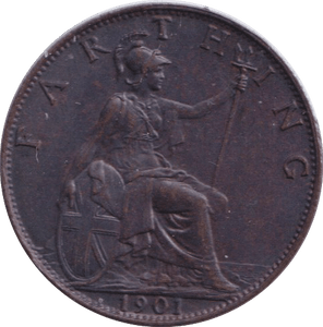 1901 FARTHING ( AUNC ) - FARTHING - Cambridgeshire Coins