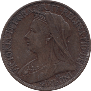 1901 FARTHING ( EF ) - Farthing - Cambridgeshire Coins