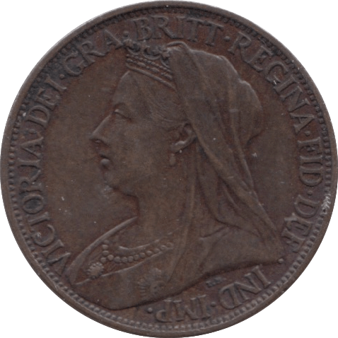 1901 FARTHING ( EF ) - Farthing - Cambridgeshire Coins
