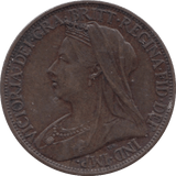 1901 FARTHING ( EF ) - Farthing - Cambridgeshire Coins