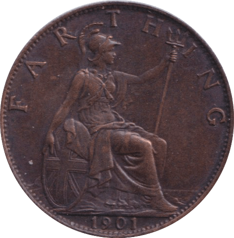 1901 FARTHING ( EF ) - FARTHING - Cambridgeshire Coins