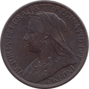 1901 FARTHING ( EF ) - Farthing - Cambridgeshire Coins