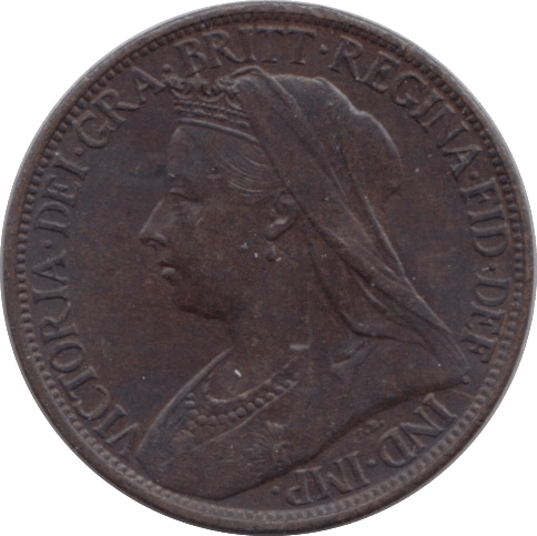 1901 FARTHING ( EF ) - Farthing - Cambridgeshire Coins