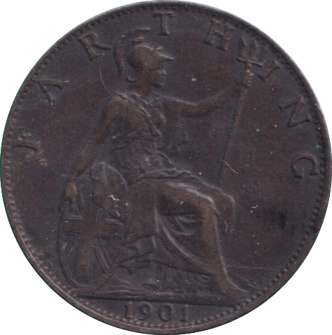 1901 FARTHING ( EF ) - FARTHING - Cambridgeshire Coins
