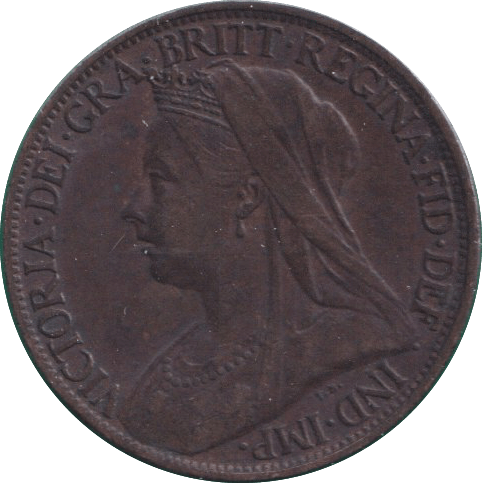 1901 FARTHING ( EF ) - FARTHING - Cambridgeshire Coins