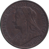 1901 FARTHING ( EF ) - FARTHING - Cambridgeshire Coins