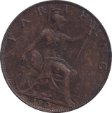 1901 FARTHING ( GF ) - FARTHING - Cambridgeshire Coins