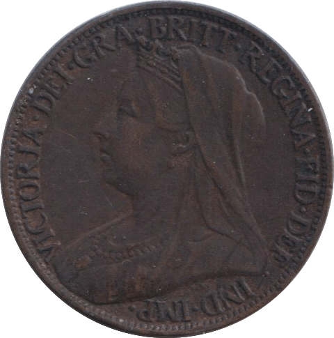 1901 FARTHING ( GVF ) - FARTHING - Cambridgeshire Coins