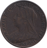 1901 FARTHING ( GVF ) - FARTHING - Cambridgeshire Coins