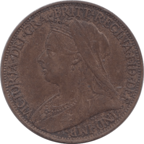 1901 FARTHING ( GVF ) - Farthing - Cambridgeshire Coins