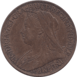 1901 FARTHING ( GVF ) - Farthing - Cambridgeshire Coins