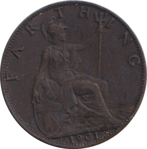 1901 FARTHING ( GVF ) - FARTHING - Cambridgeshire Coins