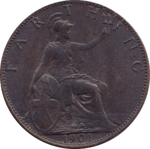 1901 FARTHING ( UNC ) - FARTHING - Cambridgeshire Coins