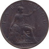 1901 FARTHING ( UNC ) - FARTHING - Cambridgeshire Coins