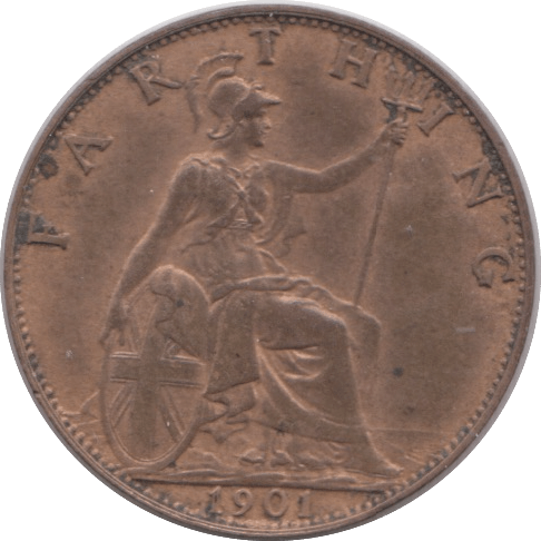 1901 FARTHING ( UNC ) - Farthing - Cambridgeshire Coins