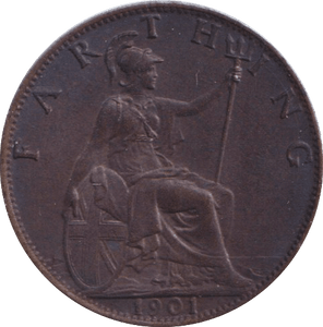1901 FARTHING ( UNC ) - FARTHING - Cambridgeshire Coins