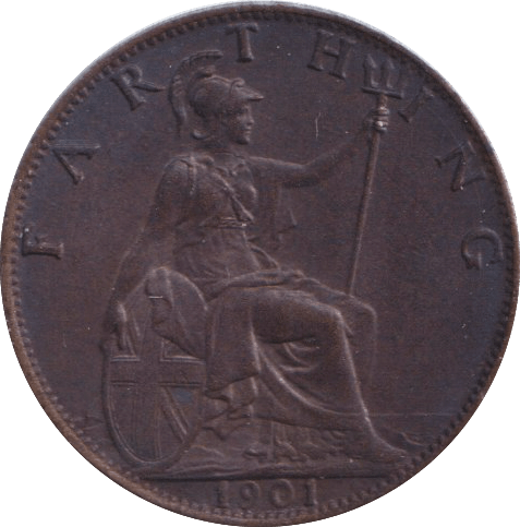 1901 FARTHING ( UNC ) - FARTHING - Cambridgeshire Coins