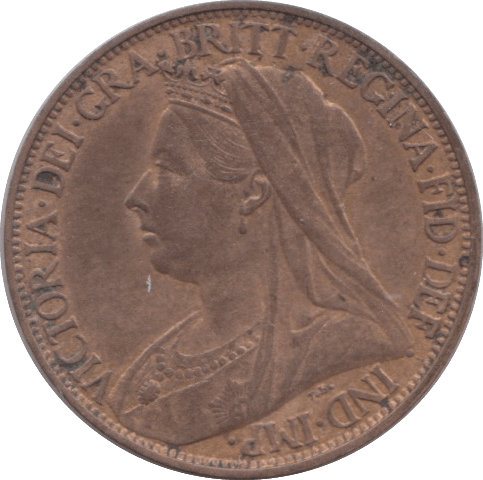 1901 FARTHING ( UNC ) - Farthing - Cambridgeshire Coins