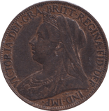 1901 FARTHING ( VF ) - FARTHING - Cambridgeshire Coins