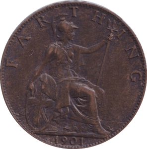 1901 FARTHING ( VF ) - FARTHING - Cambridgeshire Coins
