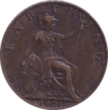 1901 FARTHING ( VF ) - FARTHING - Cambridgeshire Coins