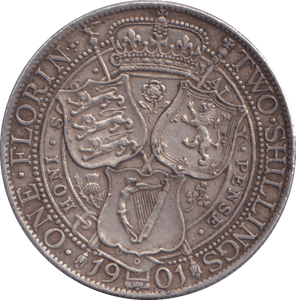 1901 FLORIN ( EF ) - FLORIN - Cambridgeshire Coins