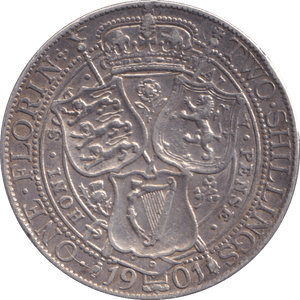 1901 FLORIN ( EF ) - FLORIN - Cambridgeshire Coins