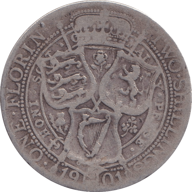 1901 FLORIN ( FINE ) - FLORIN - Cambridgeshire Coins