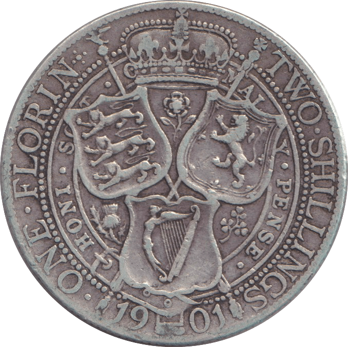 1901 FLORIN ( FINE ) - FLORIN - Cambridgeshire Coins