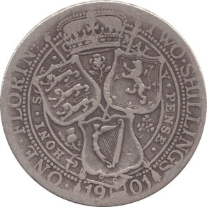 1901 FLORIN ( FINE ) - FLORIN - Cambridgeshire Coins