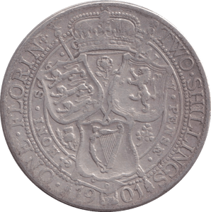 1901 FLORIN ( FINE ) - FLORIN - Cambridgeshire Coins